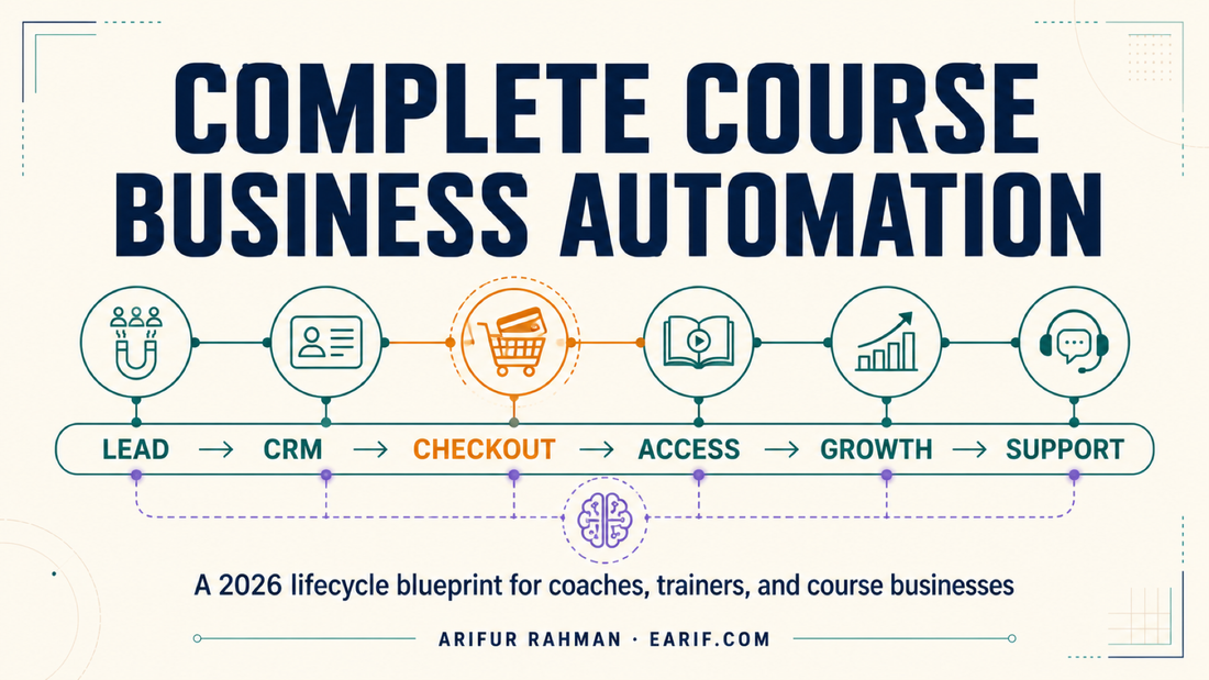 Complete online course business automation